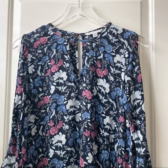 American Eagle Outfitters Floral Cold Shoulder Dress Long Sleeve Medium - Picture 2 of 10